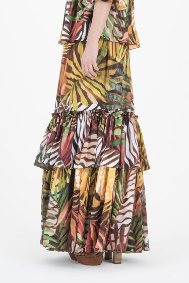 maxi gonna in creponne stampato, 22GE05/TS08 | 4500F maxi gonna in creponne stampato, 22GE05/TS08 | 4500F